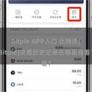 Bitpie APP入口 比特派(Bitpie)交易历史记录在哪里查看？