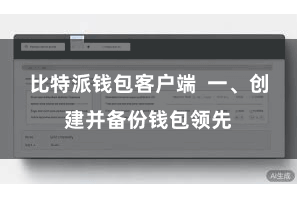 比特派钱包客户端  一、创建并备份钱包领先
